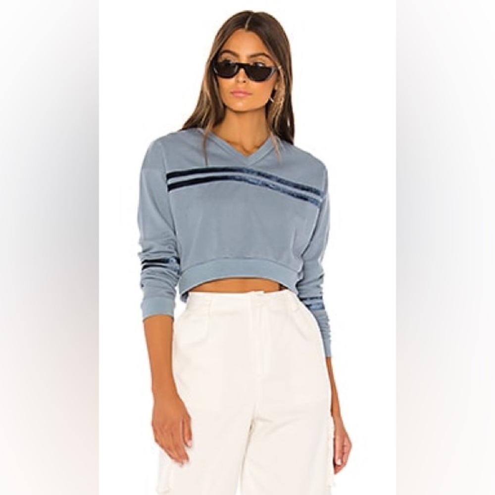 Revolve Super Down Courtney Contrast Pull Over In… - image 1